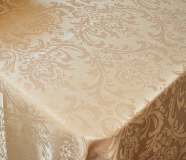 Champagne Damask Rectangle Banquet