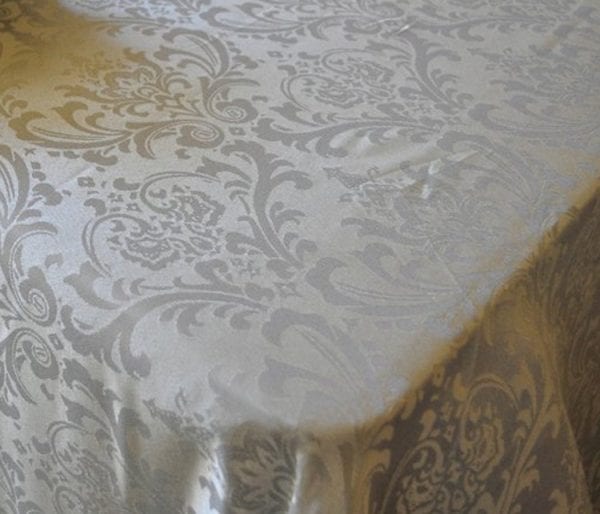 Silver Damask Rectangle Banquet