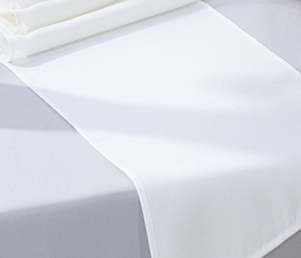 White Polyester Runner